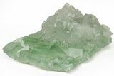 Green Cubic Fluorite Crystals with Phantoms - China #216341-1